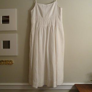 Madison studio Linen white lined sun dress.  Size 4